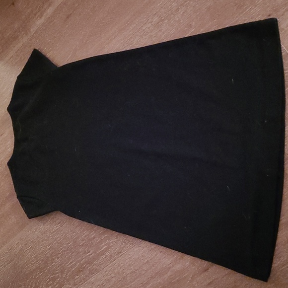 Zara Thick Black T Shirt Dress with Brown Heart - Picture 3 of 3